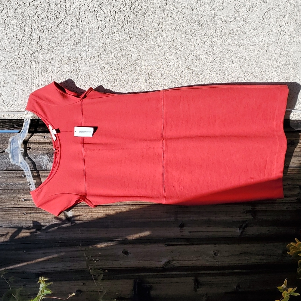 Red streamline dress-Banana Republic